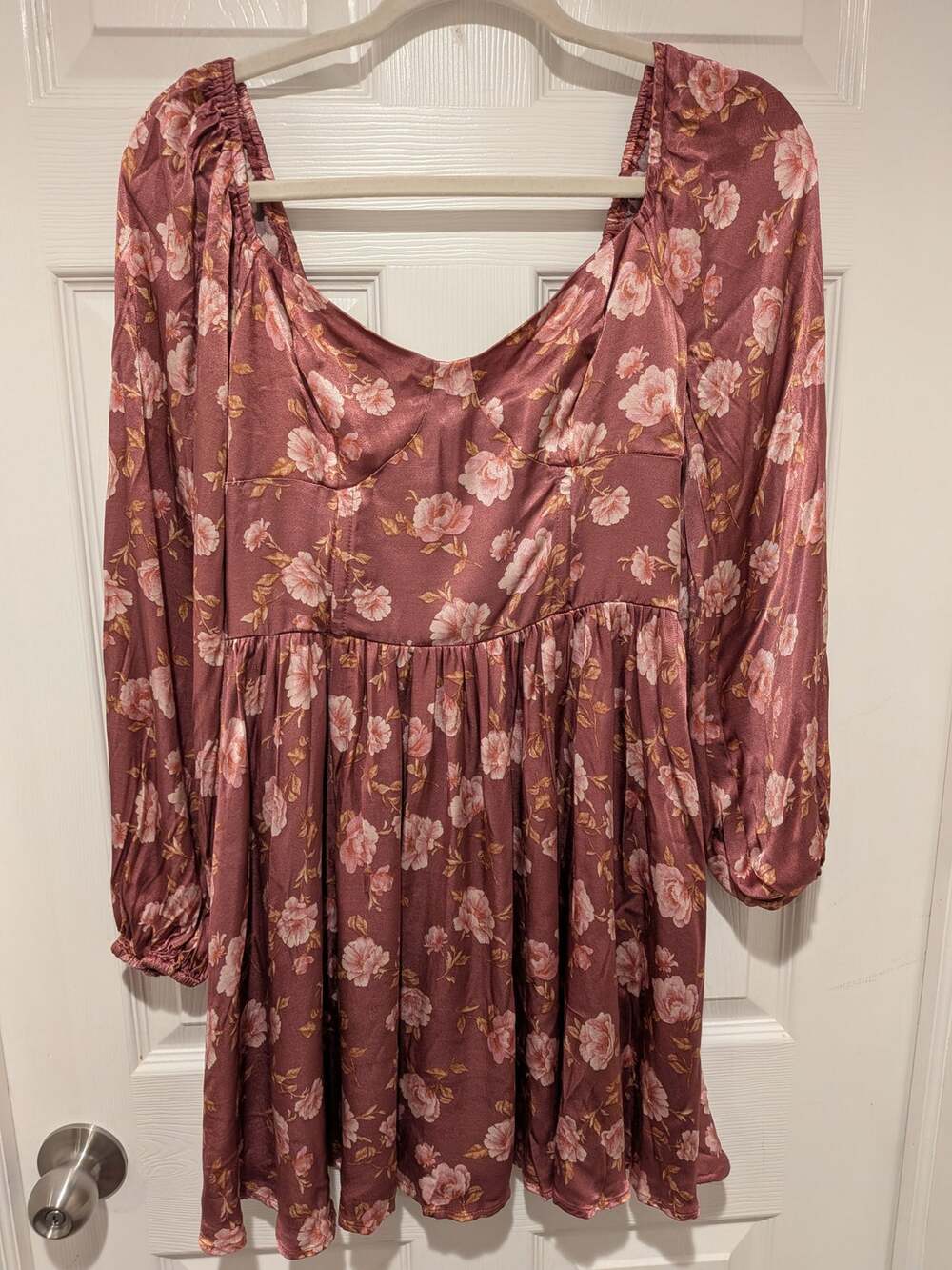 Alter'd State Floral Dark Mauve Mini Dress LN Medium